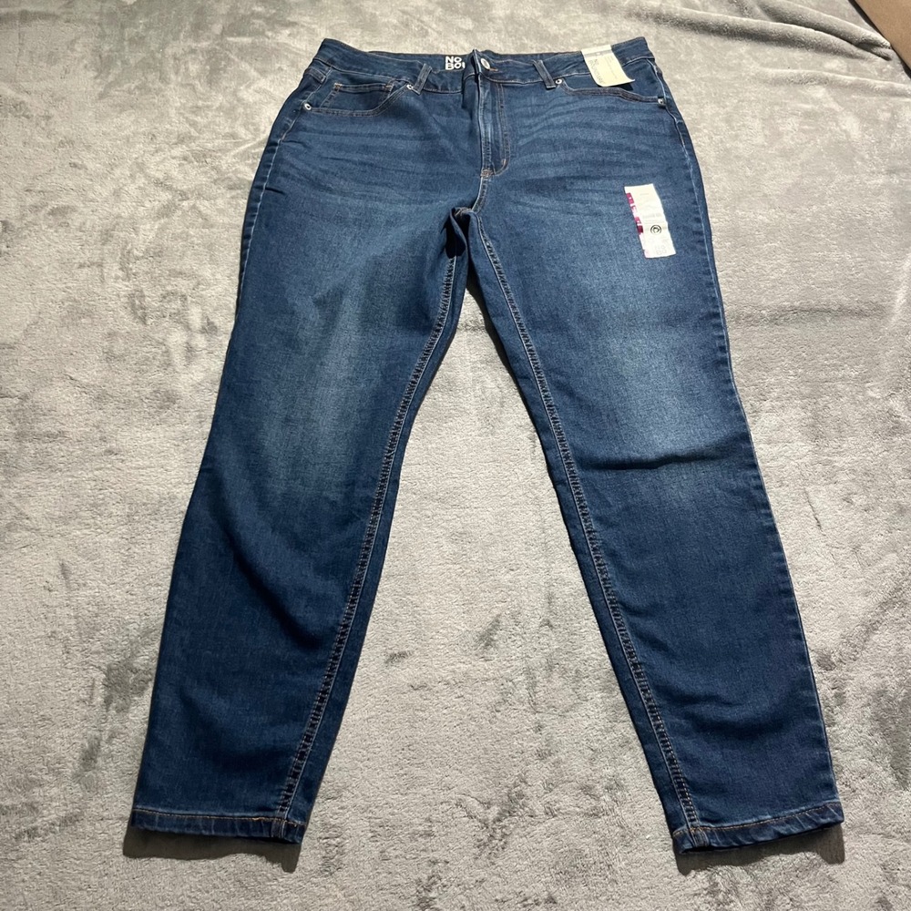 No Boundaries Skinny Jeans Womens 18 Dark Wash High Rise Stretch NB34100012937D